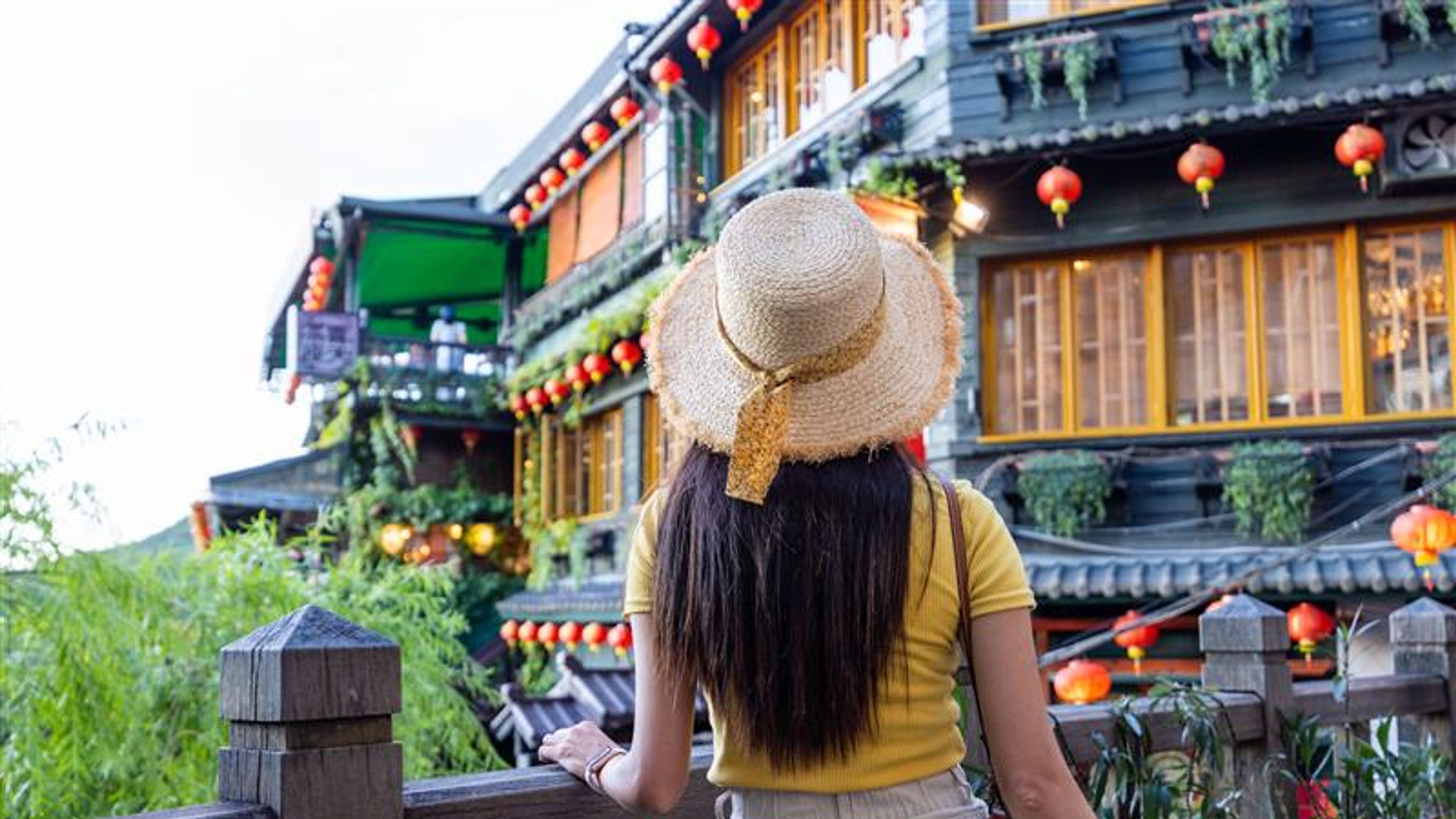 Traveler woman is exploring trip